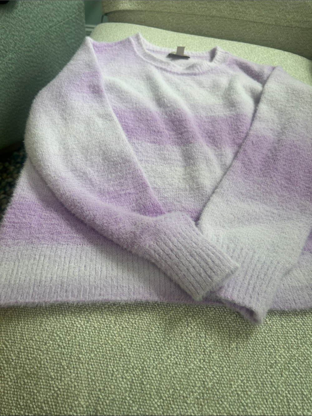 Women's Lavender Ombre Crewneck Sweater